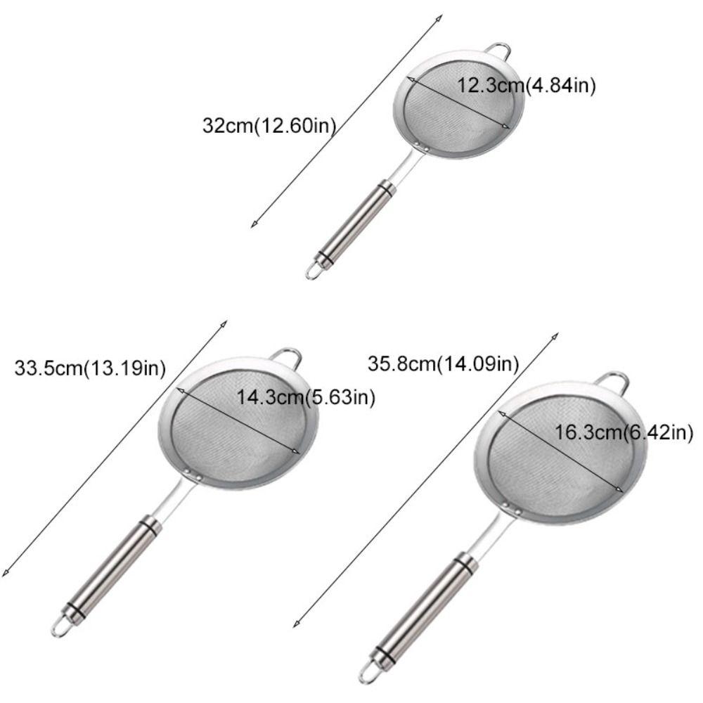 Fine Mesh Flour Sieve Stainless Steel Kitchen Colander Kitchen Gadgets Frosting Filter  Baking