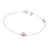 Браслет Белоснежка Яблоко 10K Розовое Золото Розовый Кварц Ювелирное Изделие Рождество DBLDS20019 [Дисней]