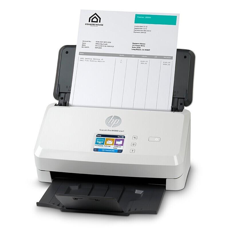 HP N4000 snw1 A4 Document Scanner CN plug (adapter included)