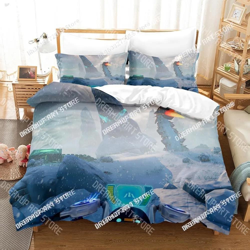 Subnautica Below Zero Bedding Set Single Twin Full Queen King Size Bed Set Adult Kid Bedroom Duvetcover Sets Anime Bed Shee