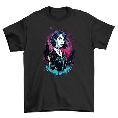 Gothic_76 Женская смешная готическая футболка, Раскрой свою внутреннюю тьму со стилем!
