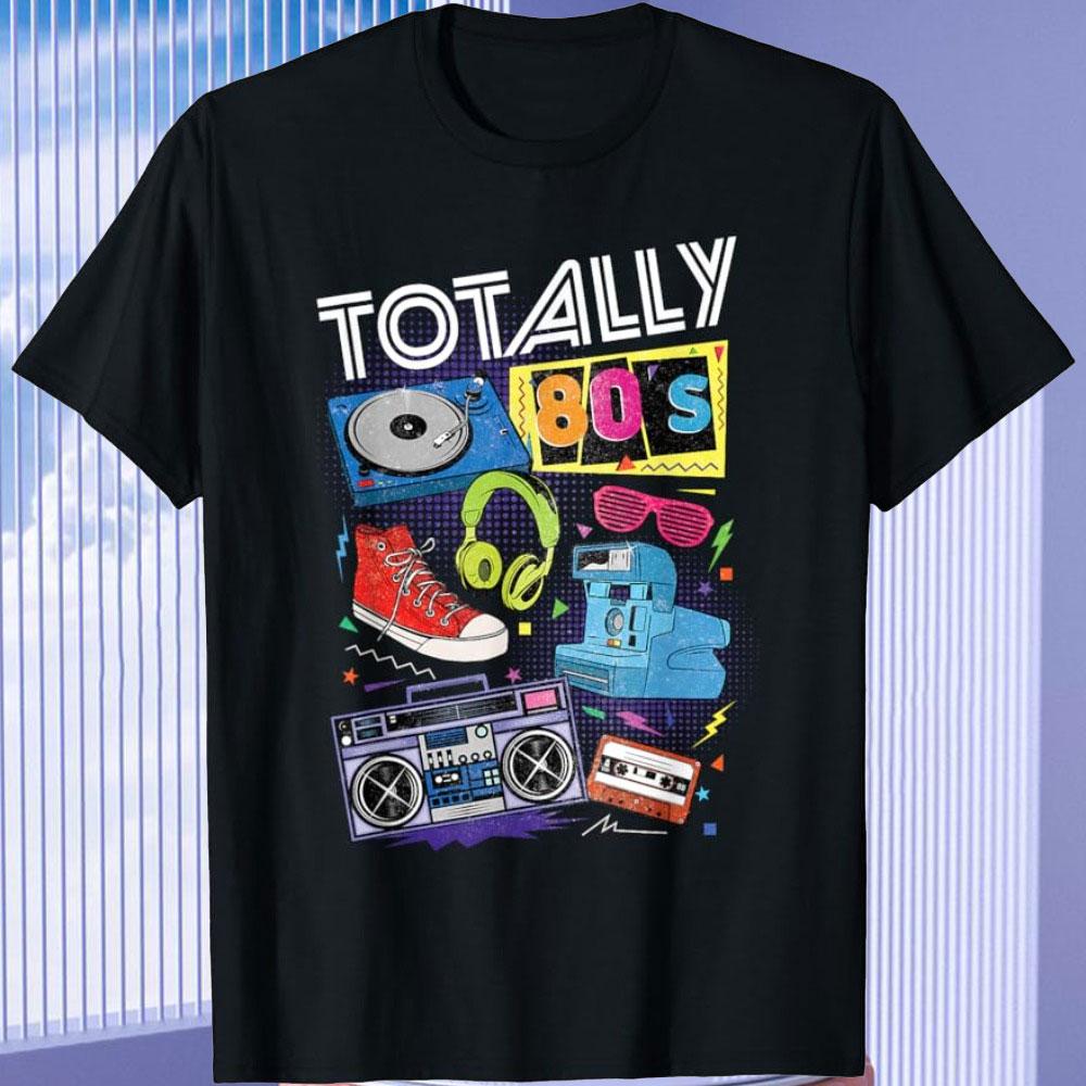 Funny 80s Retro Cotton Tee Clothing Vintage T Shirt Camisetas 1980s Party Gift Turntable Cassette Retro Style Oneck TShirt