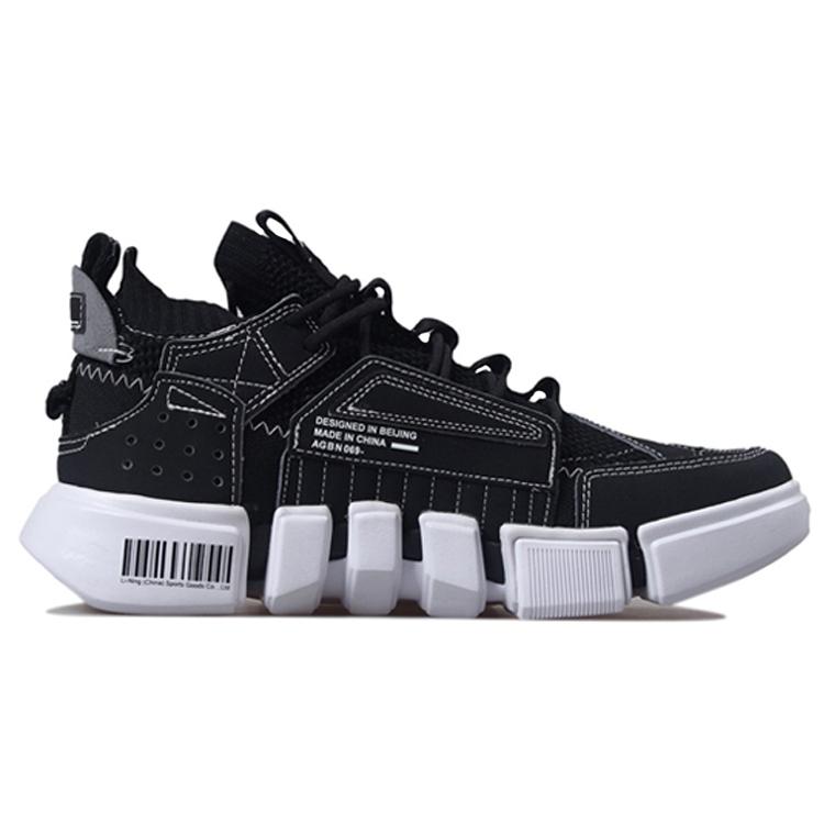Li Ning Essence 2 Амортизация Скользкие Устойчивые к истиранию Средняя высота Винтажные Баскетбольные кроссовки Мужские Черные AGBN069-13