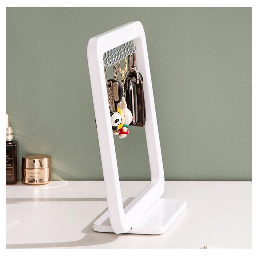 Деревянная многофункциональная прихожая: Настольный подвесной органайзер для ожерелий и браслетов, подставка для хранения ключей для спальни с крючками для браслетов и аксессуаров