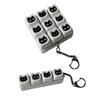Черная кошка Fidget Keyboard 4/9 клавиш Снятие тревоги Пальцевой кликер Брелок Офис Школа Путешествия Кнопка декомпрессии Сенсорная игрушка Подвеска