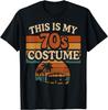 This Is My 70s Costume Vintage Sunset Retro Vibes Design T-Shirt 100% Cotton Round Neck Short Sleeve Unisex Fashion Casual Tops