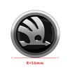 4Pcs New Car Wheel Center Hub Cap 56mm Emblem Decal Wheel Sticker For Skoda Fabia Octavia Karoq Kodiaq Kamiq Superb Rapid CitigoBP1