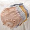 Изысканные сексуальные и очаровательные кружевные брюки вафельного цвета без следов, женские треугольные брюки со средней талией, графеновый хлопок, промежность
