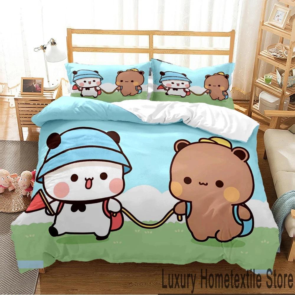3D-принт Bubu Dudu Cartoon Bear Panda Комплект постельного белья для мальчиков и девочек Twin Queen King Size Пододеяльник Наволочка Кровать для мальчиков и взрослых