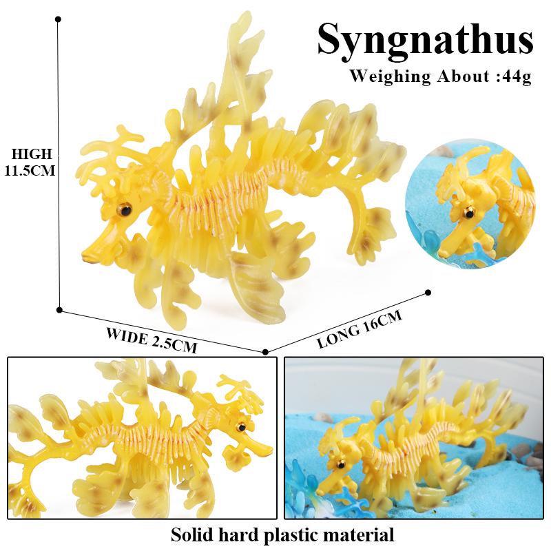 Oenux Морская звезда Океана Морской анемон Коралл Медуза Кальмар Креветка Краб Акула Животные Модель Фигурки ПВХ Миниатюра Детская Игрушка Подарок