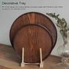 Wooden Wood Platte 21/24/27/30/33cm Decorative Tray Vintage Serving Tray  Coffee Home Table