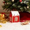 Christmas Cottage Gift Box 3D Pop Up House Boxes Festive Paper Craft with Snowflake Designs Reusable Packaging