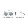 Emporio Armani Logo Alloy Pilot Sunglasses Unisex sunglasses Black OEA2099D-300381