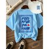 Summer Letter Red Lips Print Kids T-Shirts Fashion Street Short-Sleeve Outdoor Casual Tops for Boy and Girl's Tees Top