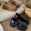 Модный тренд черные туфли на платформе в стиле ретро, женские туфли из кожи, новая весенне-осенняя юбка 2025 года, туфли-лодочки Mary Jane Love