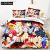 3D Печать Fairy Tail Аниме Нацу Постельное белье Комплект Пододеяльник Комплект постельного белья Пододеяльник Наволочка Одеяло Размер King Queen Мальчики Взрослые