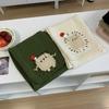 Embroidered Mushroom Bear Knit Scarf - Women's Cute Cartoon Wool Scarf for Winter Warmth