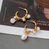 Vintage C-Shaped Pearl Earrings for Women: Elegant, High-End Autumn & Winter Fashion