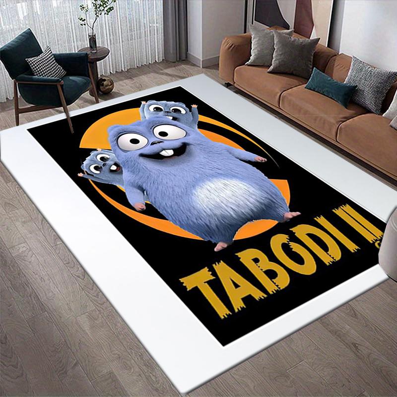 Monster Family Style Crystal Velvet Rug, Soft Anti‑Slip Crystal Velvet Carpet for Living Room Bedroom Home Decor