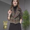 Women's British Plaid Woolen Jacket - Short, Slim, Versatile & Warm, New Autumn/Winter 2023