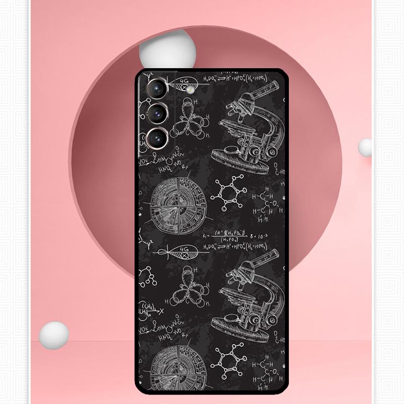 Чехол с рисунком по биологии и химии для Samsung Galaxy S23 S24 Ultra S8 S9 S10 S22 Plus Note 10 20 Ultra S20 S21 FE