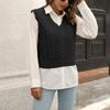 Women's FashionSolid Color Sweater Vest Outer Wear Inner Knitted Sweater