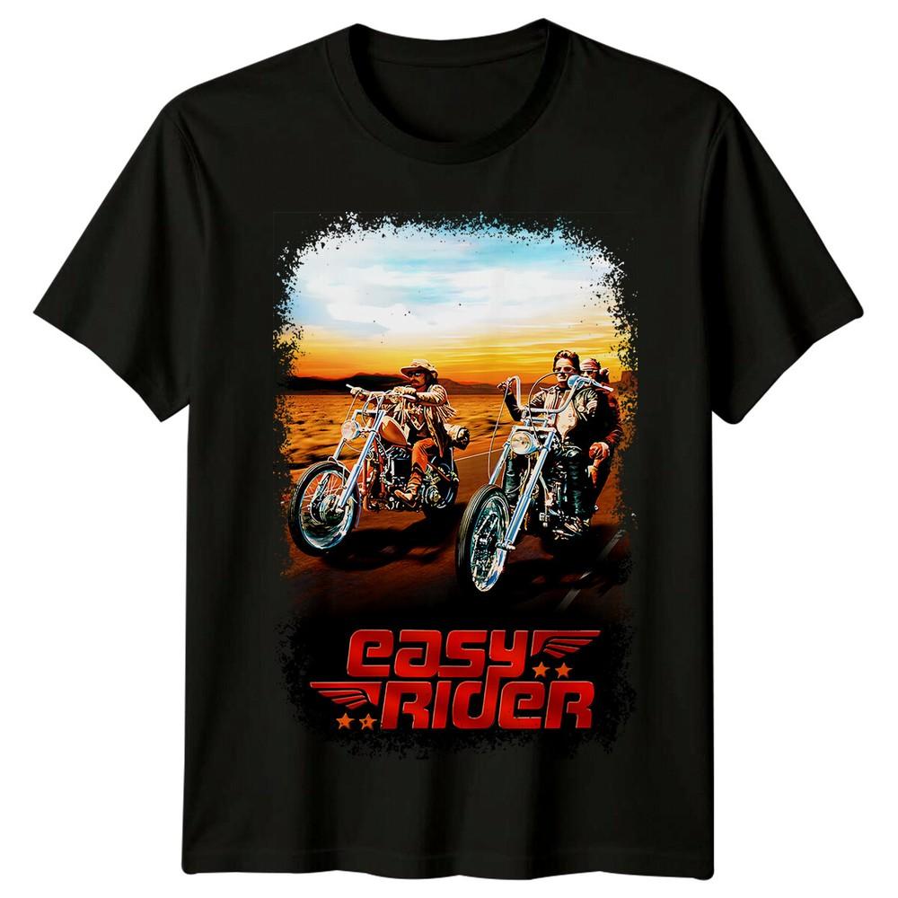 Easy Rider (1969) Movie Poster Inspired T-Shirt Retro Tee Unisex