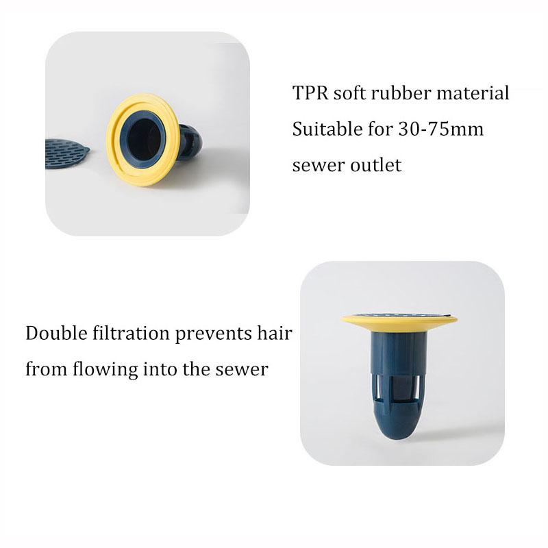 Floor Drain Sewer Cover Mouth Stopper Anti-Odor Insect-Proof Bathroom Toilet Cockroach Insect-Proof Cover