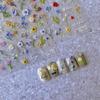 Рельефные маленькие полевые цветы наклейки для ногтей DIY производство креативные декоративные наклейки