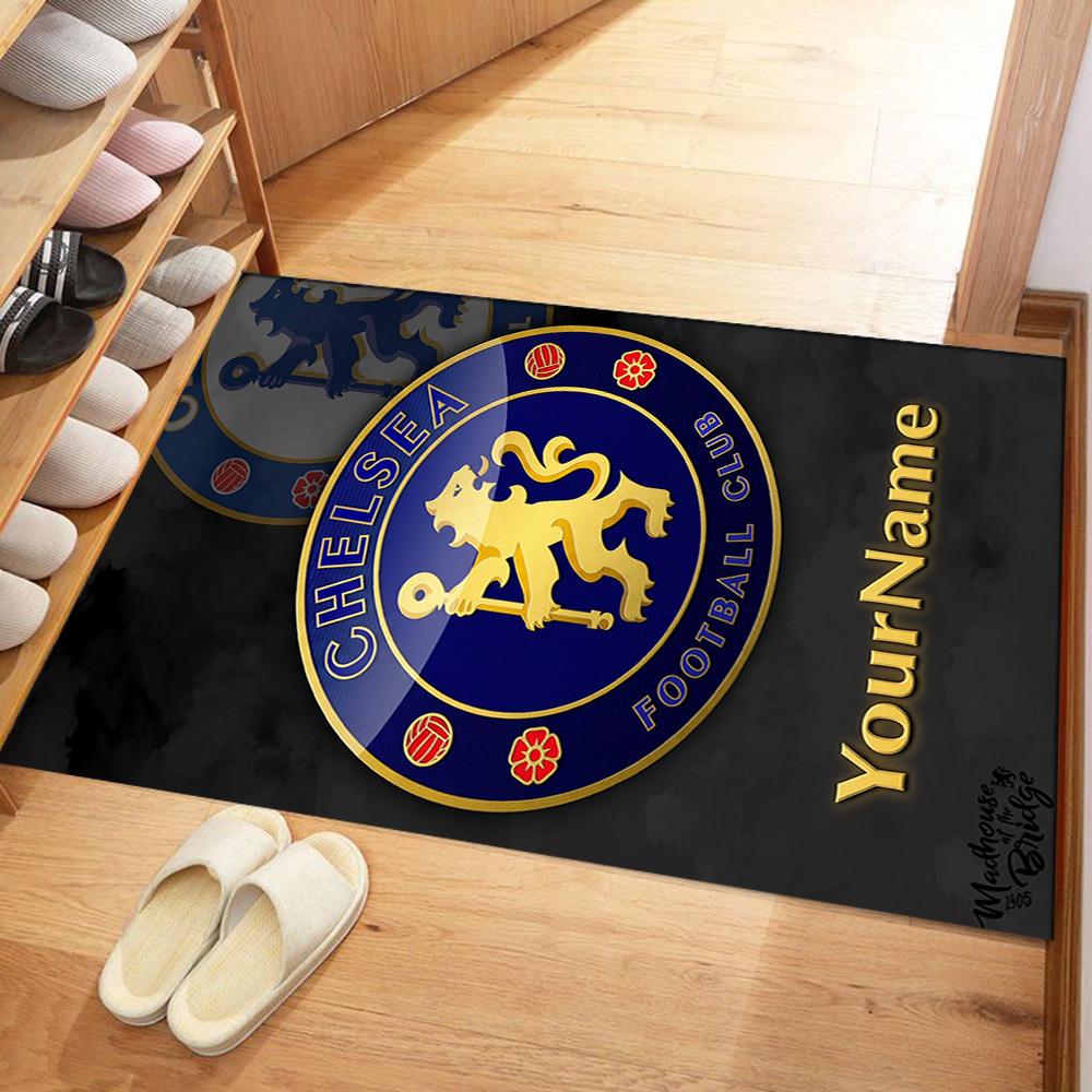 Chelsea Customize Text Floor Rug Office Rug Design for Study room Game Room Entryway Foyer Antislip Carpet Office home decor Wedding Party Gift