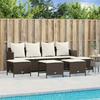 VidaXL Garden Lounge Set with Cushions 5 Pcs Brown Wicker, Outdoor Sofa Set, Garden Lounge Set, Set 3261558
