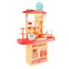 Kids Kitchen Playset Realistic Sound Light Spray Sink Role Play Kitchen Toys Pink for 3 to 8 Years
