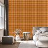 Autumn Plaid Wallpaper Orange, Gold and Peach 50x1000