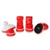 4 Pcs Waterproof Winter Pet Dog Shoes Anti-slip Puppy Snow Boots Leather Dog Footwear Warm Shoes For Small Dogs Cats Chihuahua