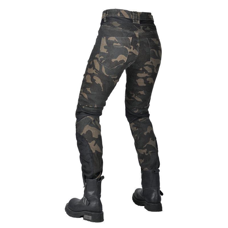 LOONG BIKER Летние Камуфляжные Мотоджинсы Slim Fit: Дышащие, Защитные брюки для верховой езды