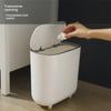 Compact Press-Top Trash Can for Bathroom, Bedroom, or Kitchen