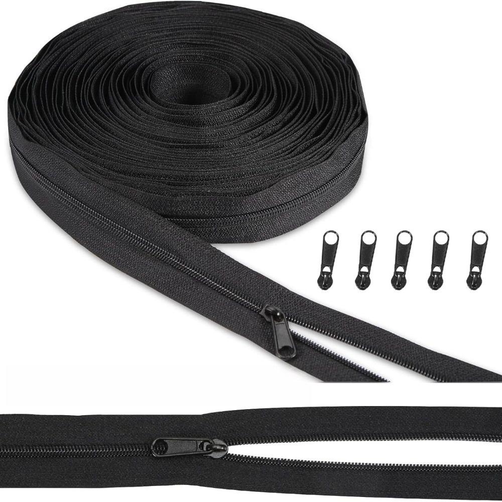 No.3 Nylon Zipper Tape Contrast Color Slider Closure Zip New Jacket Long Zips  For Sewing Garment