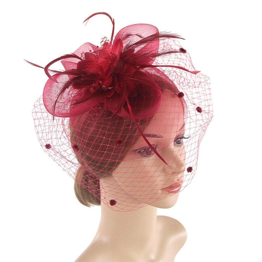 Flower Mesh Fascinators Top Hat Cocktail Party Flower Cocktail Headband Fashion Headwear