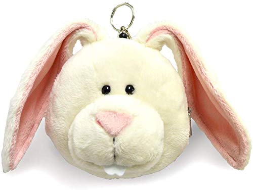 Plush Animal Pass Case with Reel, Rare Animal Pouch, Women's, Kids', Funny, Cute Animal Figure Pass Case/Rabbit