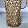 2025 New Design Summer Handmade Lady Wooden Bead Woven Tote Bag Hollow-out Shoulder Bag Travel Beach Underarm Bucket Bag Handbag