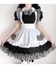 [Milky Time] Maid Lolita Dress, Mini Length, Gingham Check, Ruffles (L)