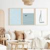 Minimalist Sea Whale Tail Palm Tree Beach House Wall Art Canvas Painting Print Ocean Horizon Poster Sailboat Pictures Home Decor