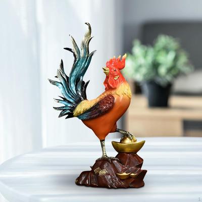 Величественная фигурка петуха, скульптура курицы ручной работы, элегантная статуя петуха для домашнего декора