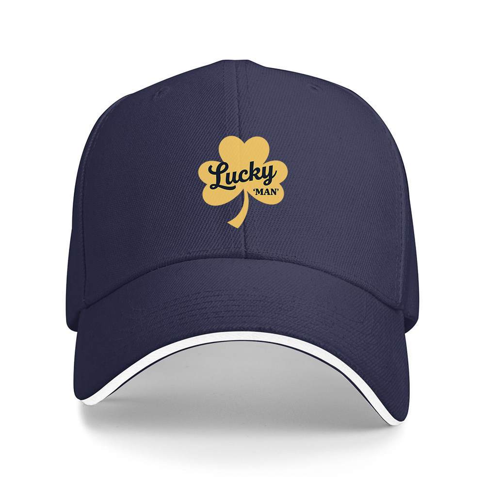 Lucky Man Shamrock Baseball Cap Adjustable Polyester Casual St Patricks Day Hat Outdoor Sports