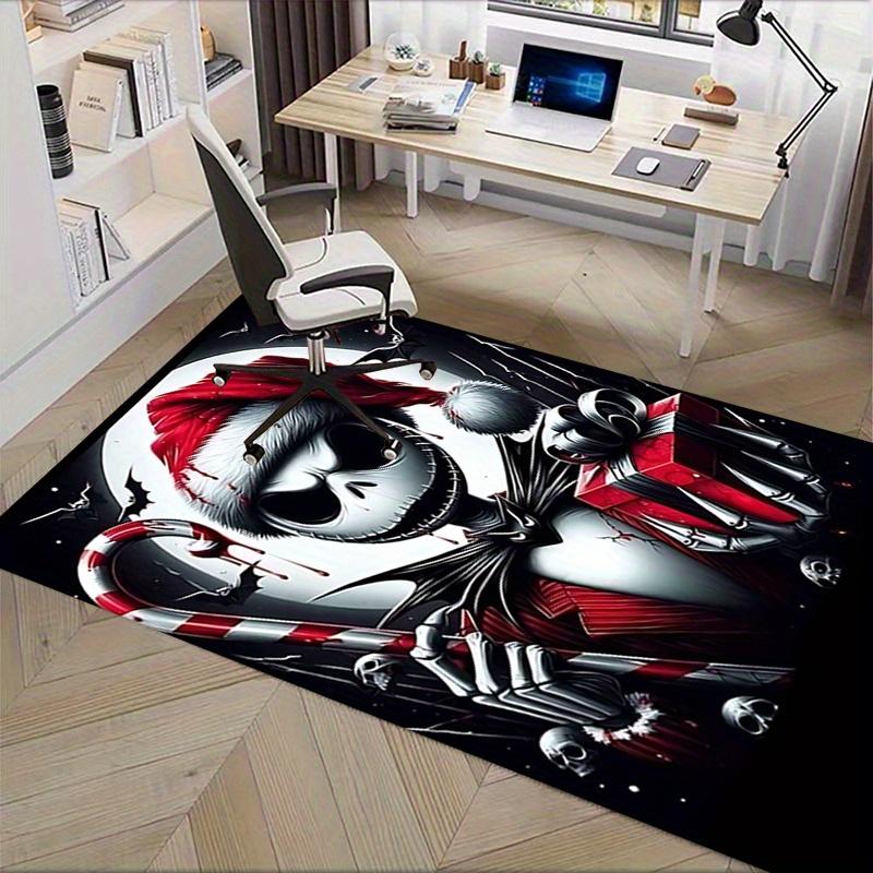 Office Rug Nightmare Before Christmas, Jack Skellington theme 3D Printed Anti-Slip Rug-Machine Washable for Living Room