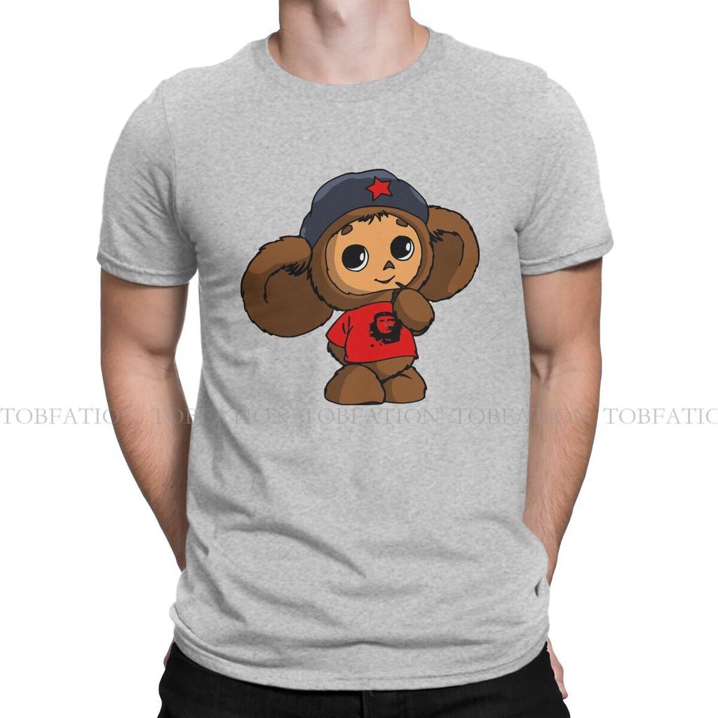 ZX CCCP Cheburashka Cute Soviet Russian Cartoon Men T Shirt Cotton Graphic ONeck TShirt Harajuku Clothing