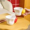 Fun Strawberry/Lemon Handle Mug Ceramic Cups Dining Table Coffee Mugs Afternoon Tea Teacup Water Cup Fruits Juice Container