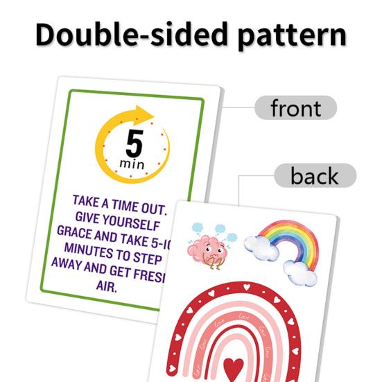 52 Anxiety Coping Skills Card Planner Stress Relief Teens Adults Mental Health Therapy Mindfulness Meditation Self-Care Flashcard Tools