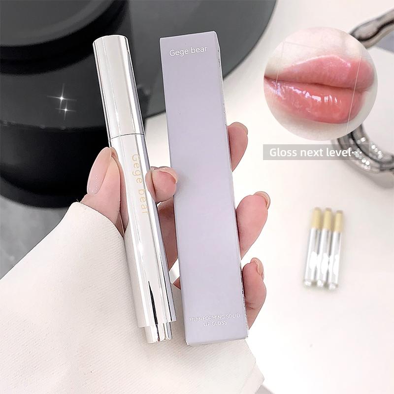 GEGE BEAR Hydrating Solid Lip Gloss Film-Forming Non-Sticky Moisturizing Formula & Silky Texture Lipstick Lightening Lip Lines