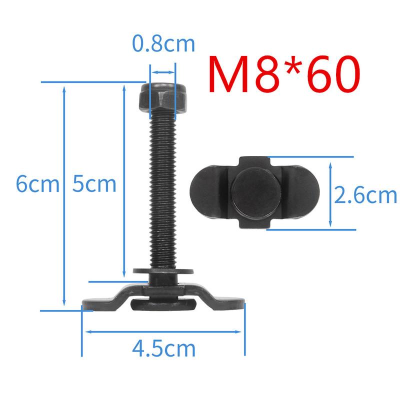 M8*30/M8*40/M8*60 L Track Threaded Stud Fittings L-Track Threaded Double Stud Lug Fitting Tie Down Used with L Track Rails 4Pack